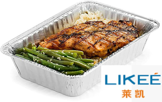 شراء شعار مخصص من ورق الألومنيوم حاوية الغذاء فيزر آمن للمطبخ online manufacture