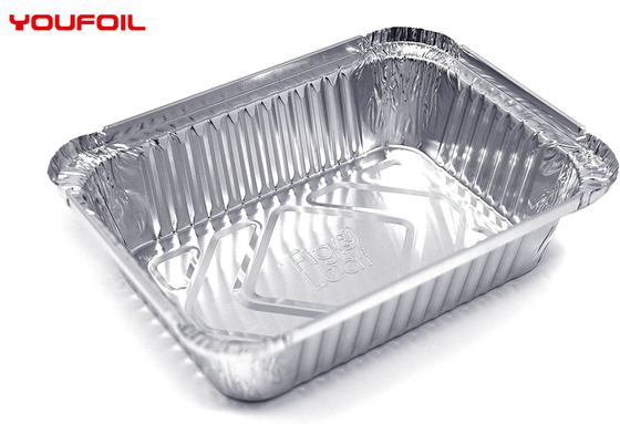شراء رقائق الألومنيوم المعاد تدويرها الغذاء حاوية مستطيلة الألومنيوم صينية OEM online manufacture