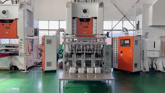 شراء 4 تجاويف 0.8Mpa خط إنتاج حاوية رقائق الألومنيوم آلة الألومنيوم الحاويات online manufacture