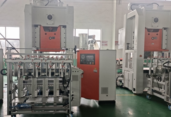 شراء Schneider Electric Aluminum Foil Tray Making Machine with Mitsubishi PLC online manufacture