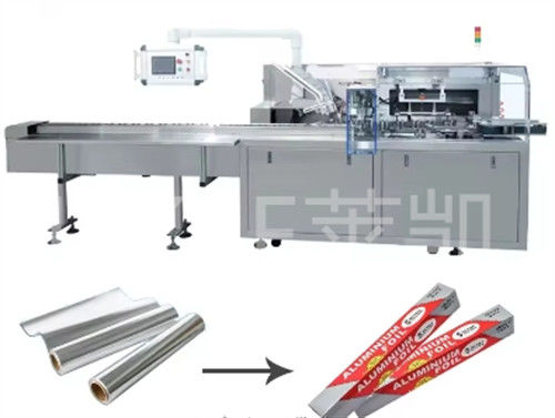 جودة  1500kg Automatic Cartoning Machine For Small Foil Roll Packing 30-60 Boxes/min مصنع