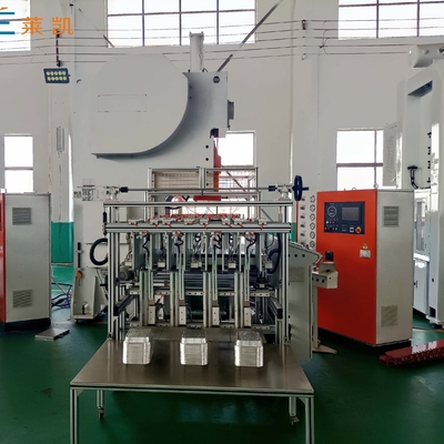 شراء سييمنز موتور عالية السرعة 3 تجاويف آلة صنع حاوية ورق الألومنيوم online manufacture