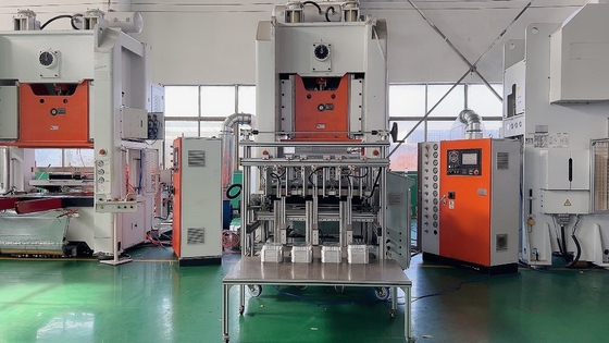 3 مراحل 800KN الغذاء الصف حاوية التعبئة مربع خط إنتاج حاوية رقائق الألومنيوم