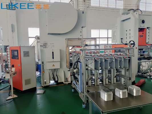 ميتسوبيشي PLC التحكم 12000pcs/hr قدرة الإنتاج ألومنيوم ورق الطعام حاوية صنع آلة