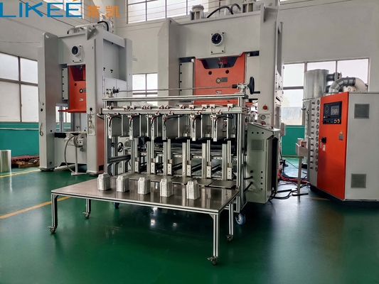 130 طن من الفضة آلة صناعة حاويات من ورق الألومنيوم الآلية بالكامل 380v 50Hz LK-T130