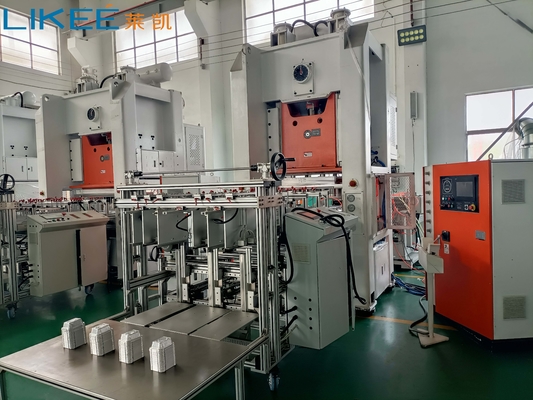 Mistubishi PLC 80 طن آلة حاويات ألومنيوم أوراق ألومنيوم أوتوماتيكية لتغليف الطعام السريع