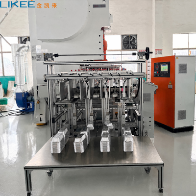 Fully Automatic Aluminium Foil Container Making Machine with 63 Ton Press Capacity for Square Round Irregular Containers